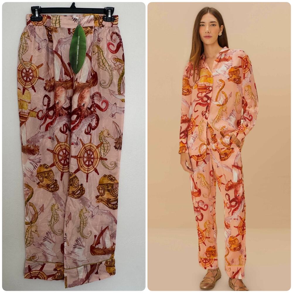 Farm Rio Pink Nautical Wonder Pajama Pants